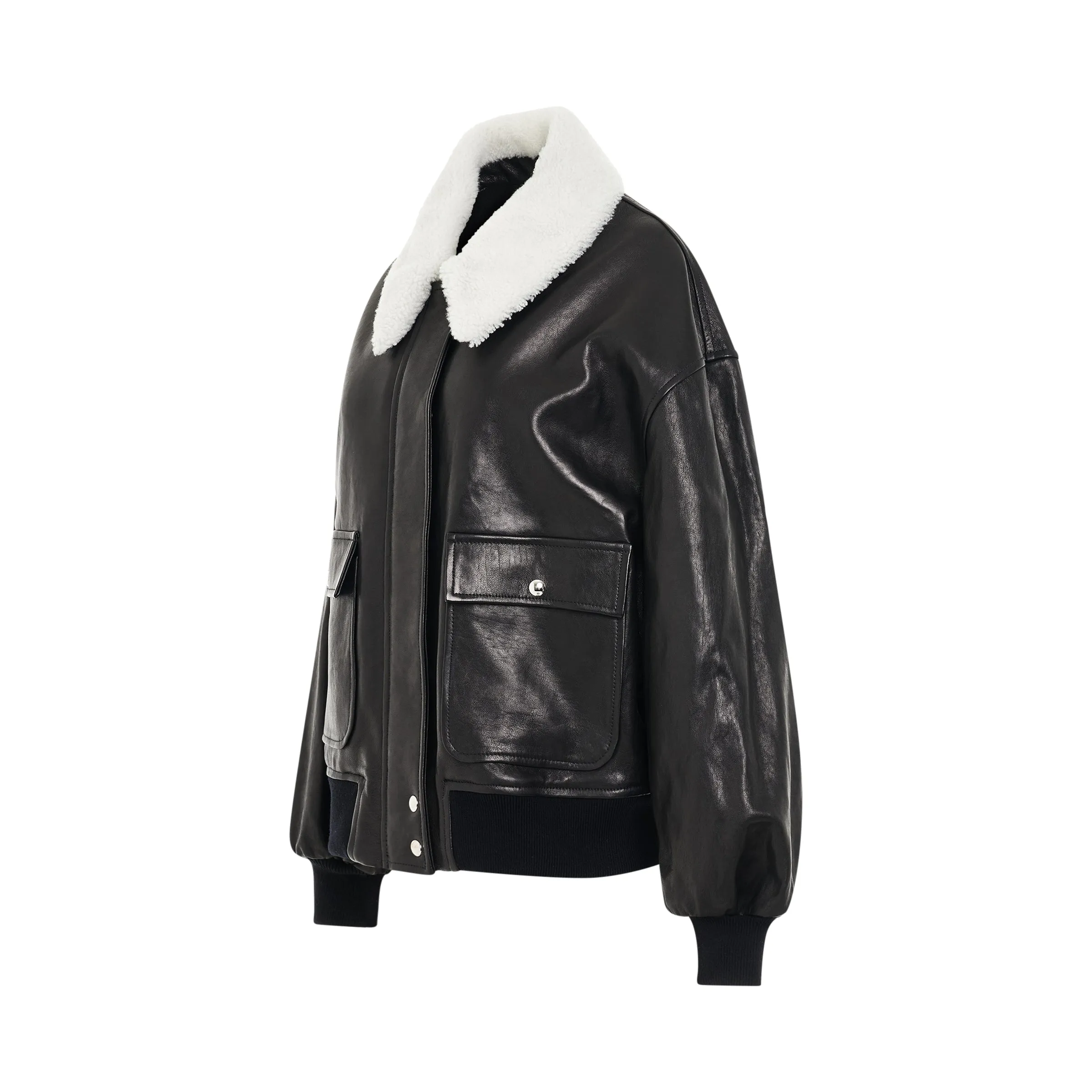 Shellar Leather Jacket in Black sold by MARAIS product image thumbnail 2