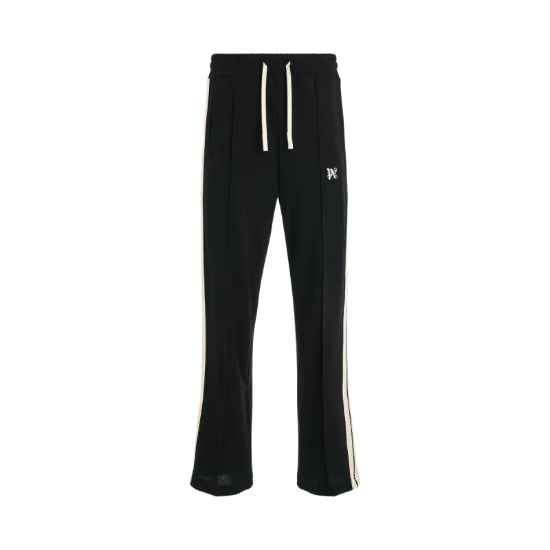 PA Monogram Piquet Trackpants in Black/Off White sold by MARAIS