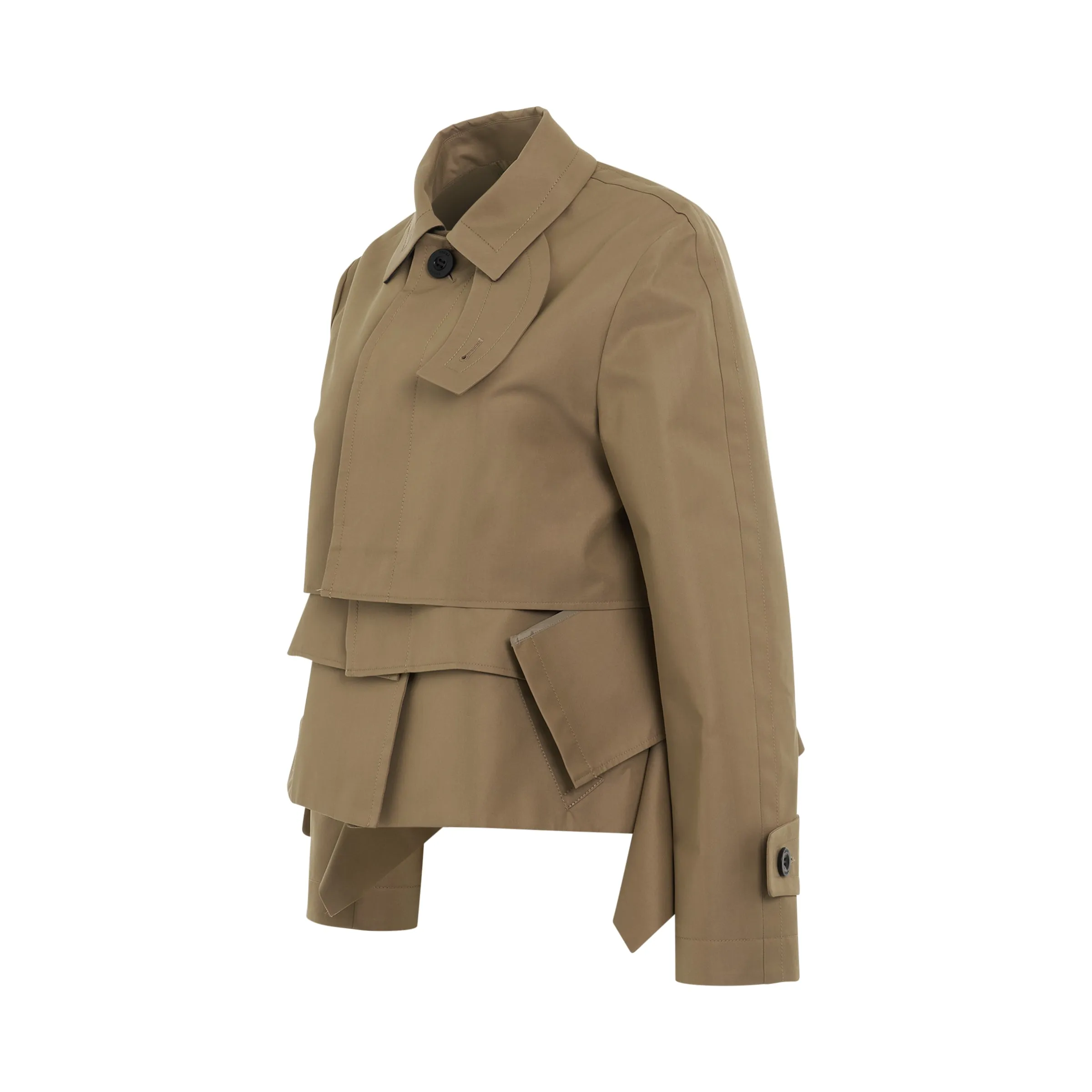 Cotton Gabardine Blouson in Beige sold by MARAIS product image thumbnail 2