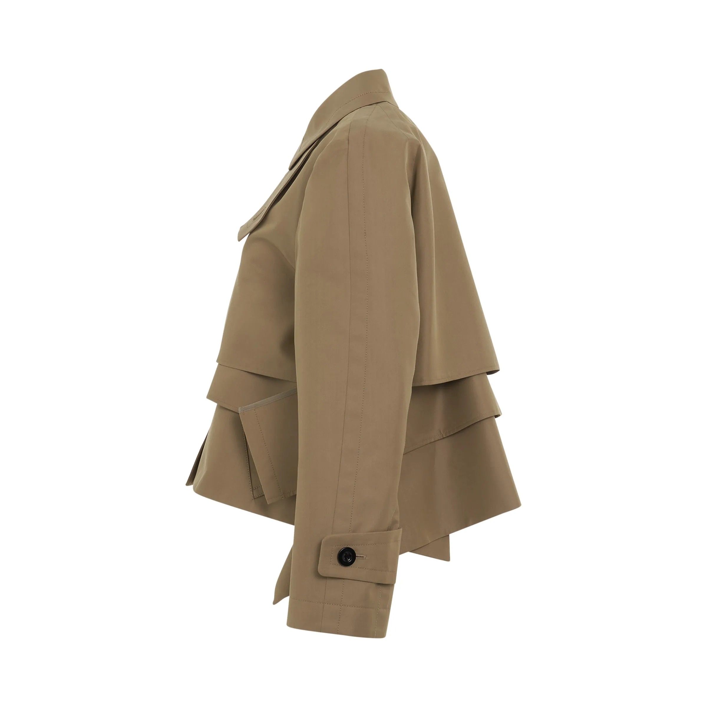 Cotton Gabardine Blouson in Beige sold by MARAIS product image thumbnail 3