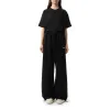 Amiri Embroidered Cropped T-Shirt in Black sold by MARAIS