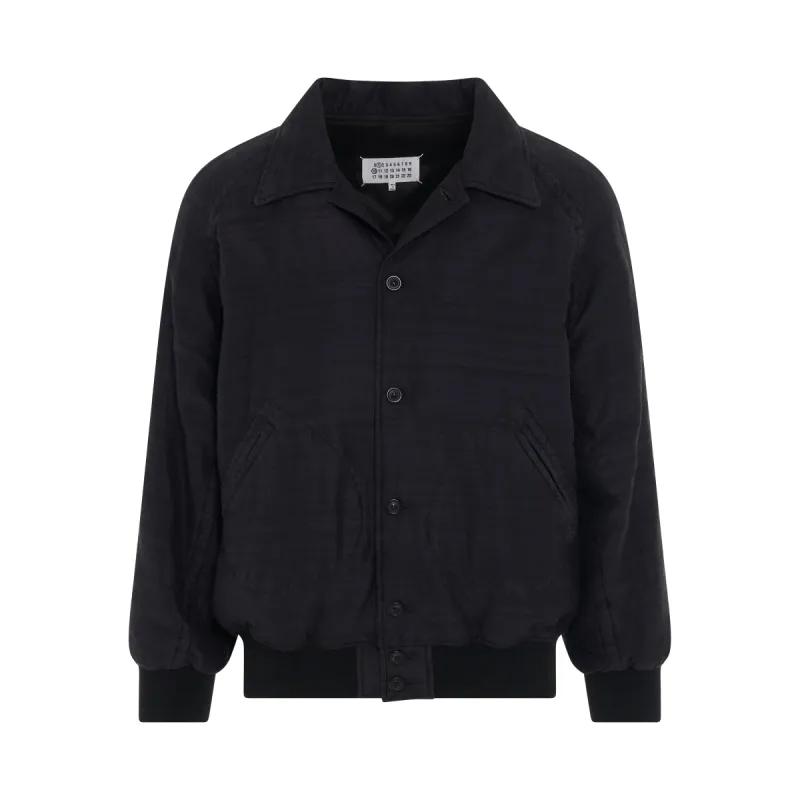 Silk Dupion Bomber Jacket in Black sold by MARAIS