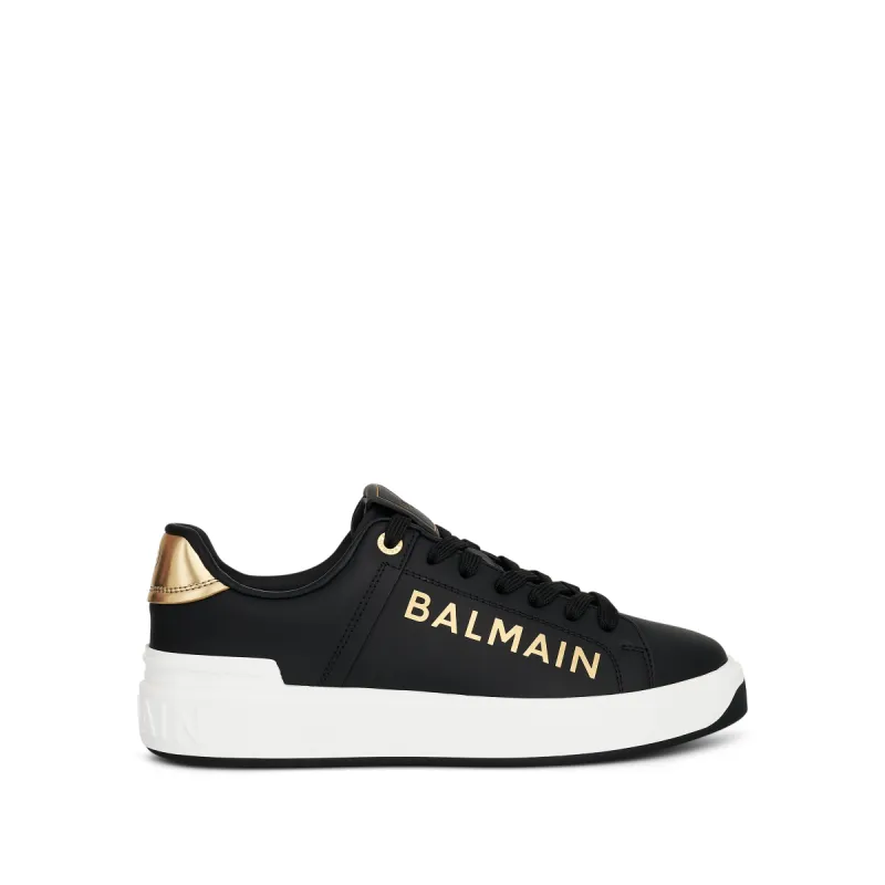 B-Court Low Sneaker in Black/Gold sold by MARAIS