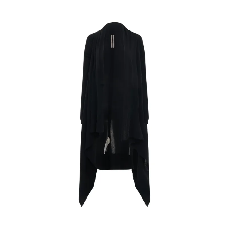 Long Wrap Knit Cardigan in Black sold by MARAIS