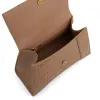 Hourglass Small Croco Embossed Bag in Nude Beige sold by MARAIS