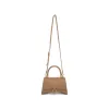 Hourglass Small Croco Embossed Bag in Nude Beige sold by MARAIS