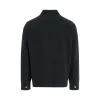Logo Denim Overshirt in Black sold by MARAIS