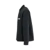 Logo Denim Overshirt in Black sold by MARAIS