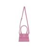 Le Chiquito Moyen Croc Embossed Leather Bag in Pink sold by MARAIS