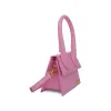 Le Chiquito Moyen Croc Embossed Leather Bag in Pink sold by MARAIS