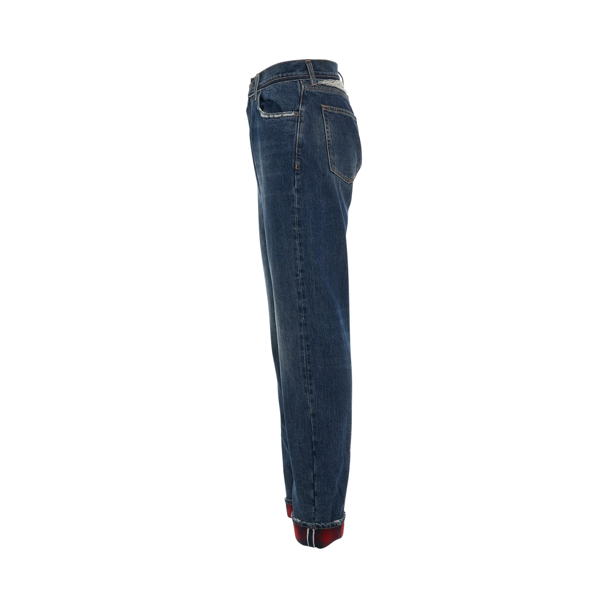 Relax Fit Fold Jeans in Indigo sold by MARAIS product image thumbnail 3