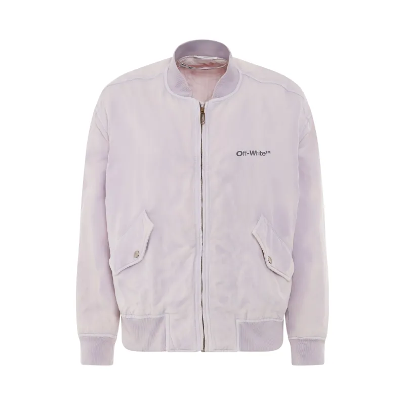 Laundry Nylon Oversize Bomber Jacket in Lilac sold by MARAIS