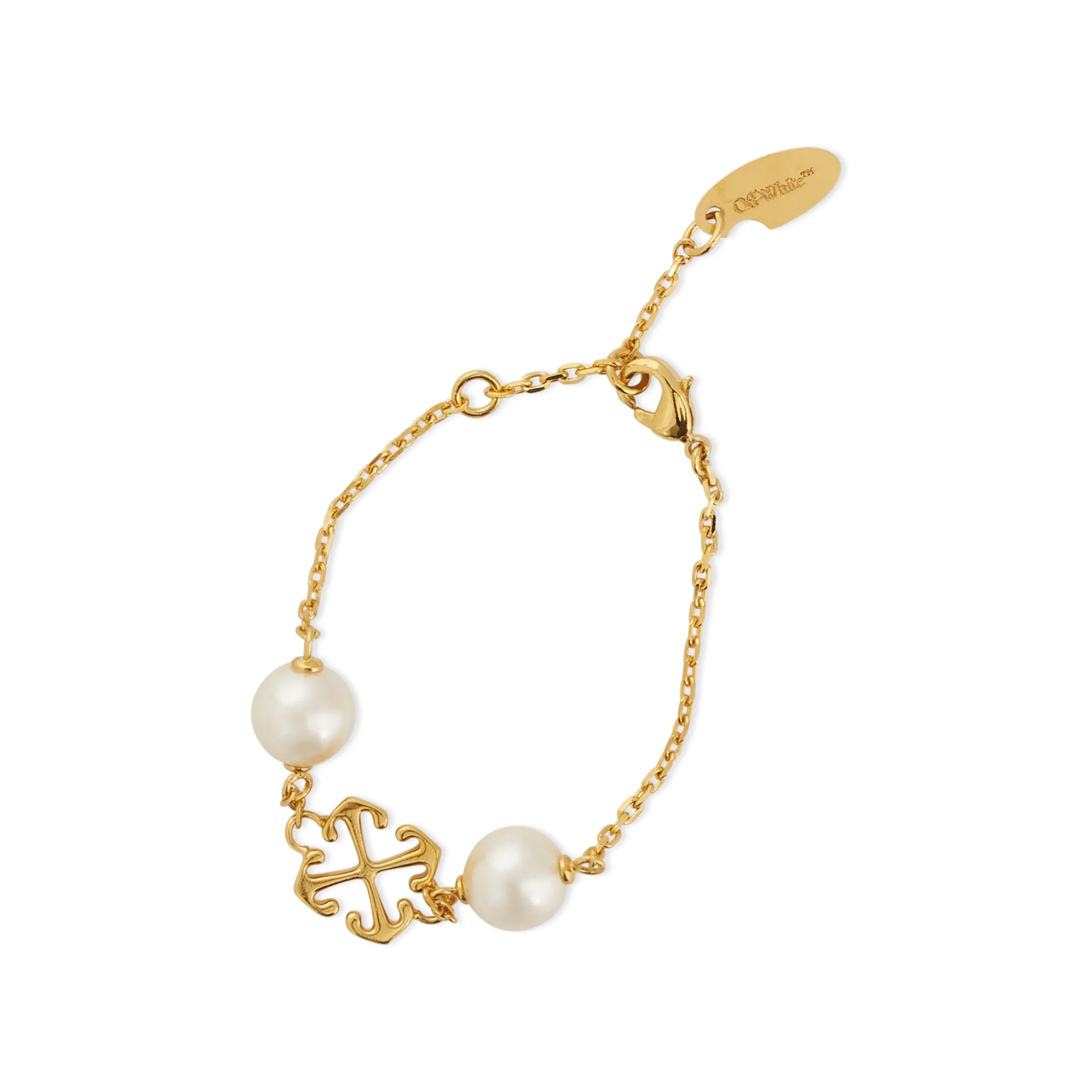 Pearl Arrow Bracelet In Colour Gold sold by MARAIS