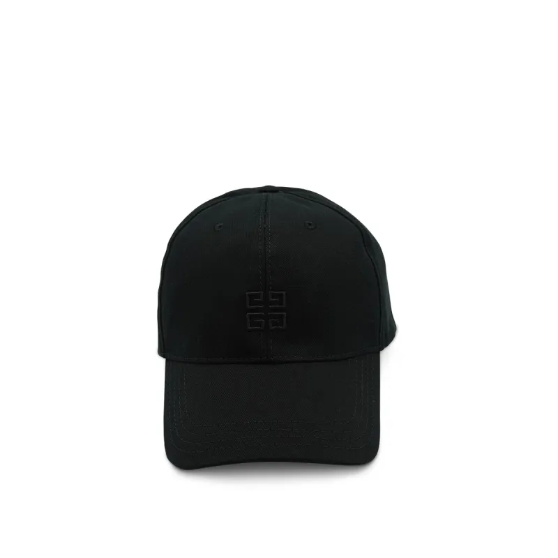 Curved Cap with 4G Block Closure in Black sold by MARAIS