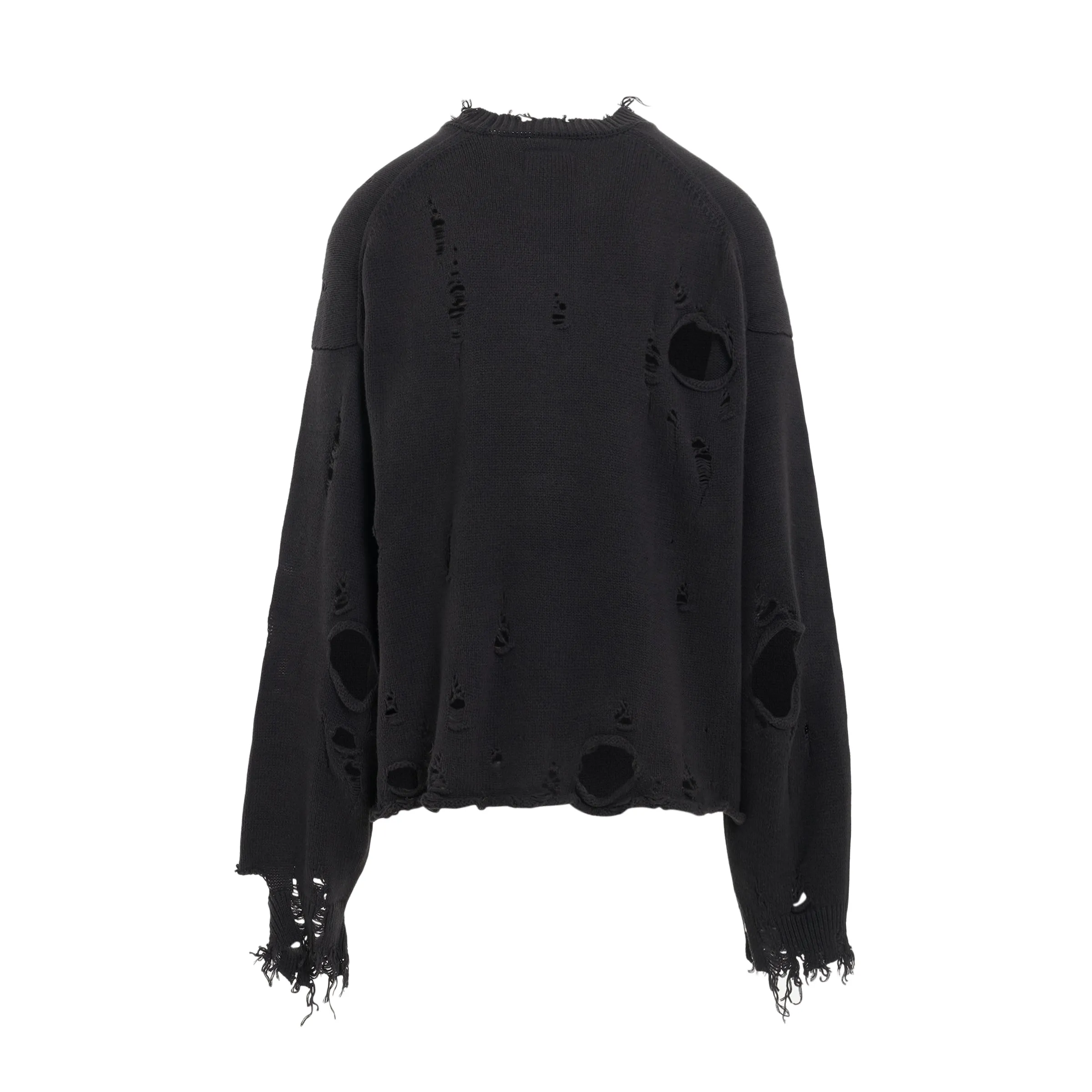 Destroyed Knit Pullover in Black sold by MARAIS product image thumbnail 4
