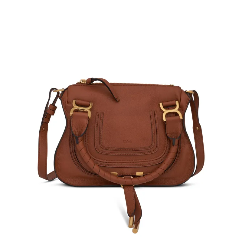 Marcie Mini Double Carry Bag in Tan sold by MARAIS