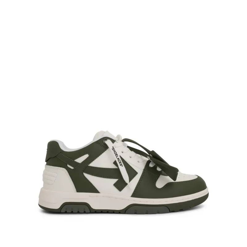 Out Of Office Calf Leather Sneaker in Dark Green/White sold by MARAIS