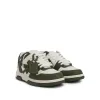 Out Of Office Calf Leather Sneaker in Dark Green/White sold by MARAIS