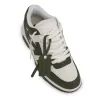 Out Of Office Calf Leather Sneaker in Dark Green/White sold by MARAIS