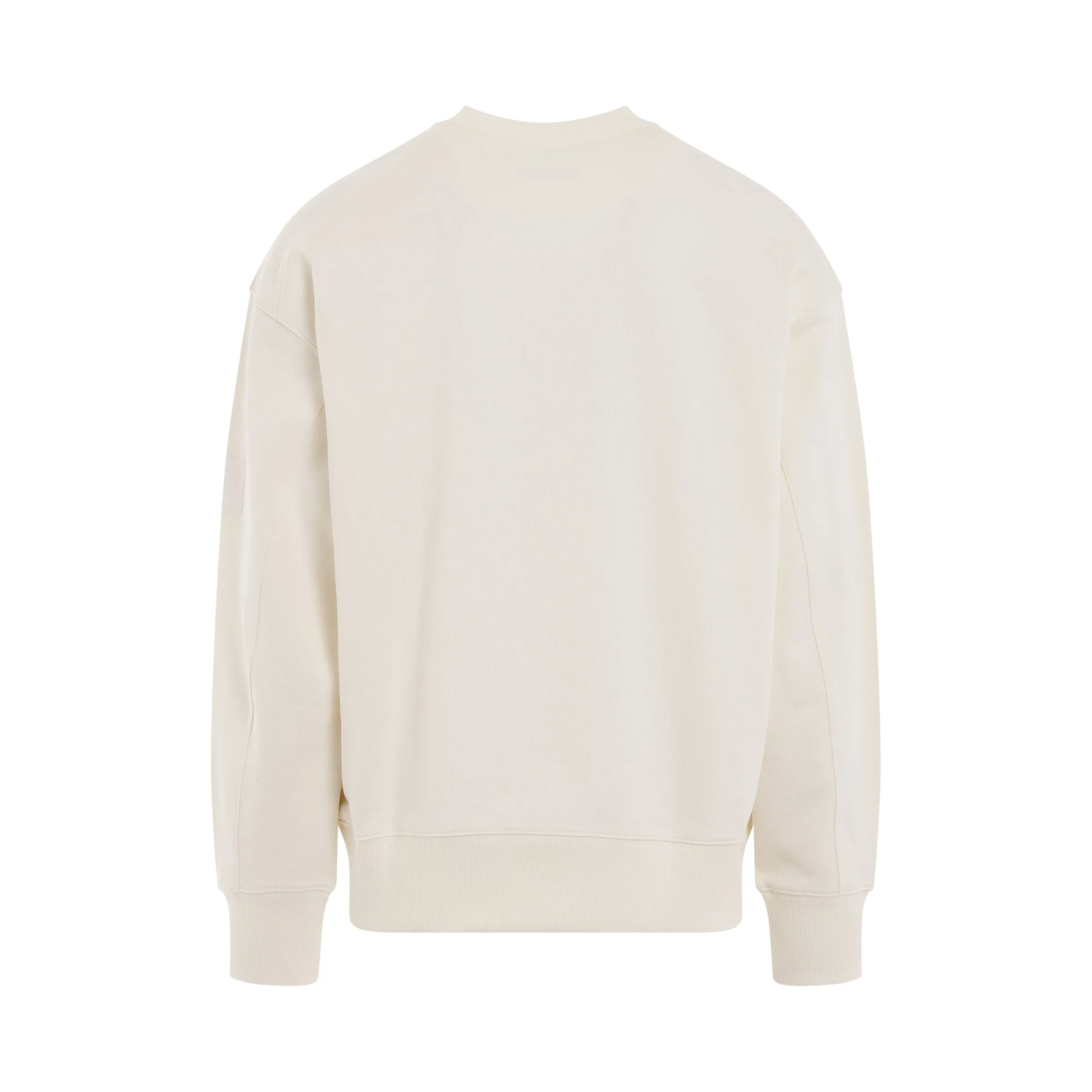Organic Cotton Terry Crew Sweatershirt in Off White sold by MARAIS product image thumbnail 4