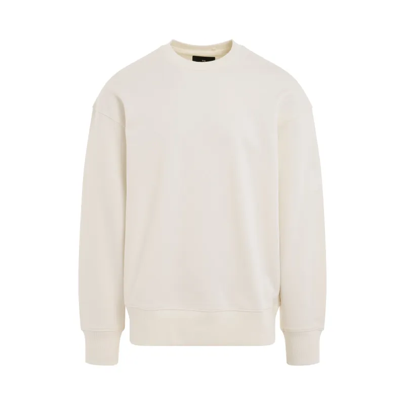 Organic Cotton Terry Crew Sweatershirt in Off White sold by MARAIS