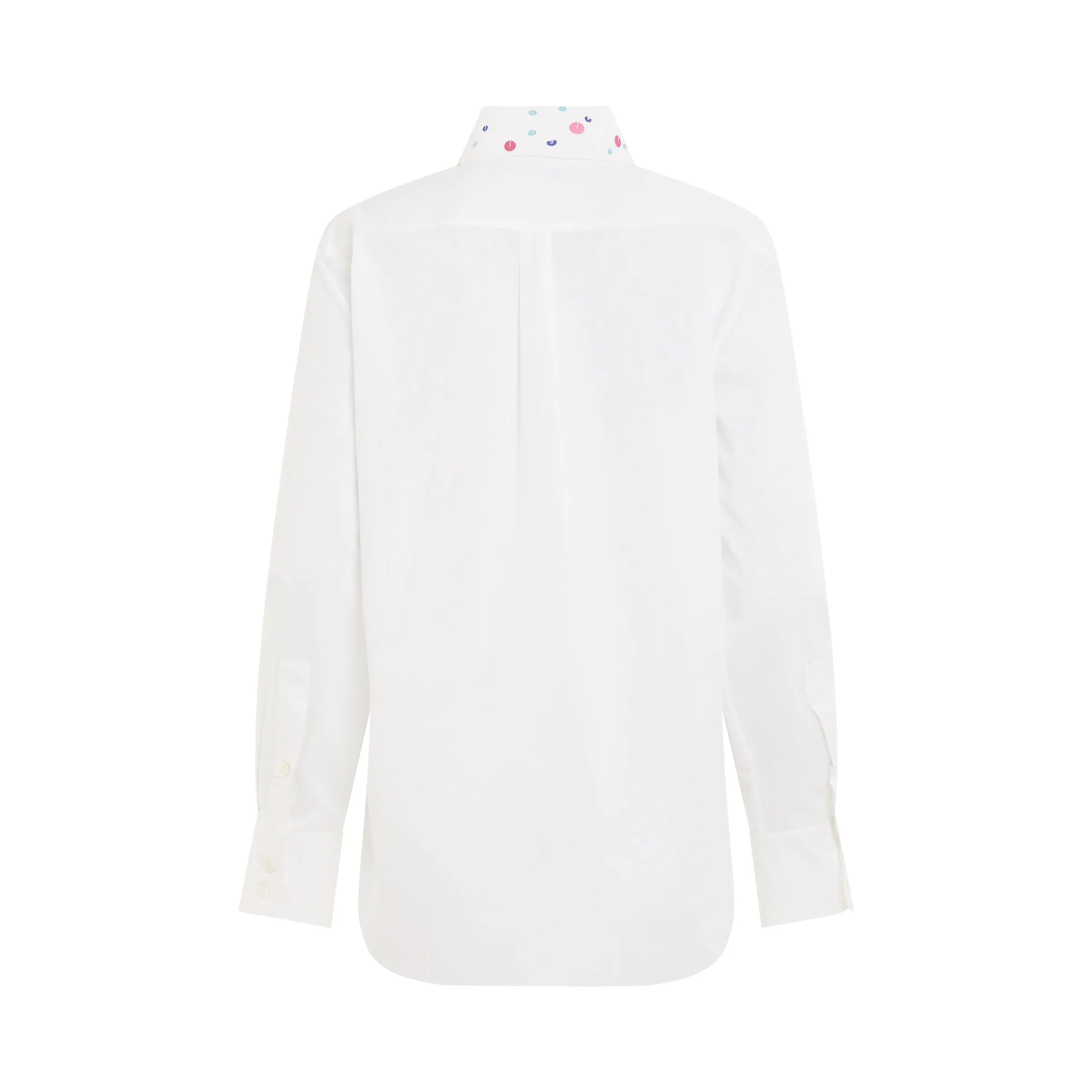 Sequined Collar Cotton Shirt in Lily White sold by MARAIS product image thumbnail 4