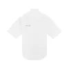 Logo Short Sleeve Oversized Shirt in White sold by MARAIS