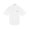 Logo Short Sleeve Oversized Shirt in White sold by MARAIS