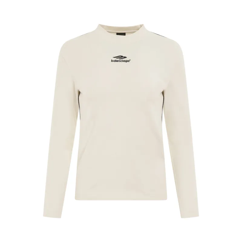 Long Sleeve Piping T-Shirt in Off White/Black sold by MARAIS