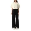 Amiri Embroidered Cropped T-Shirt in Alabaster sold by MARAIS