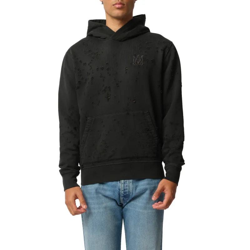 MA Shotgun Embroidered Hoodie in Black made by AMIRI