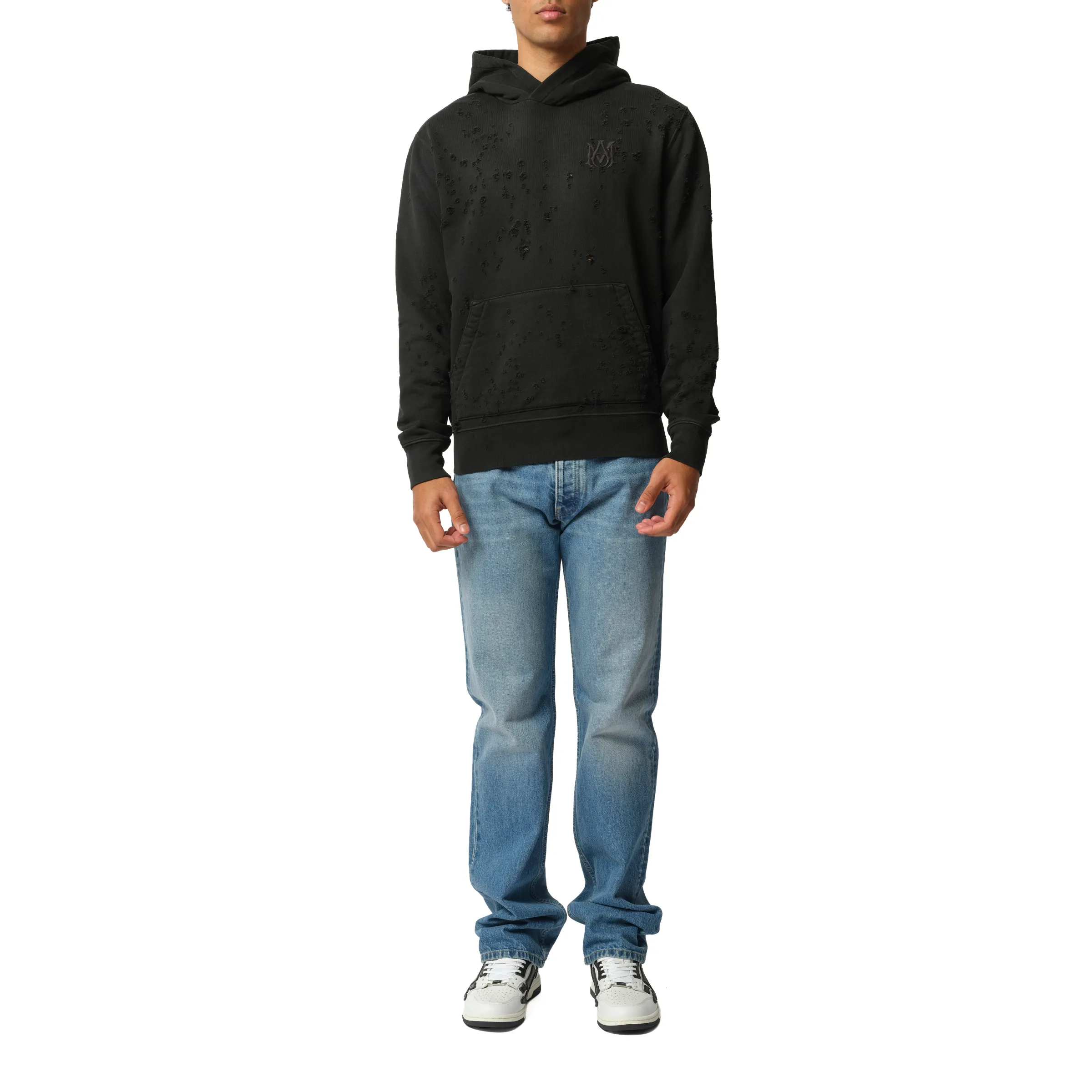 MA Shotgun Embroidered Hoodie in Black sold by MARAIS product image thumbnail 4