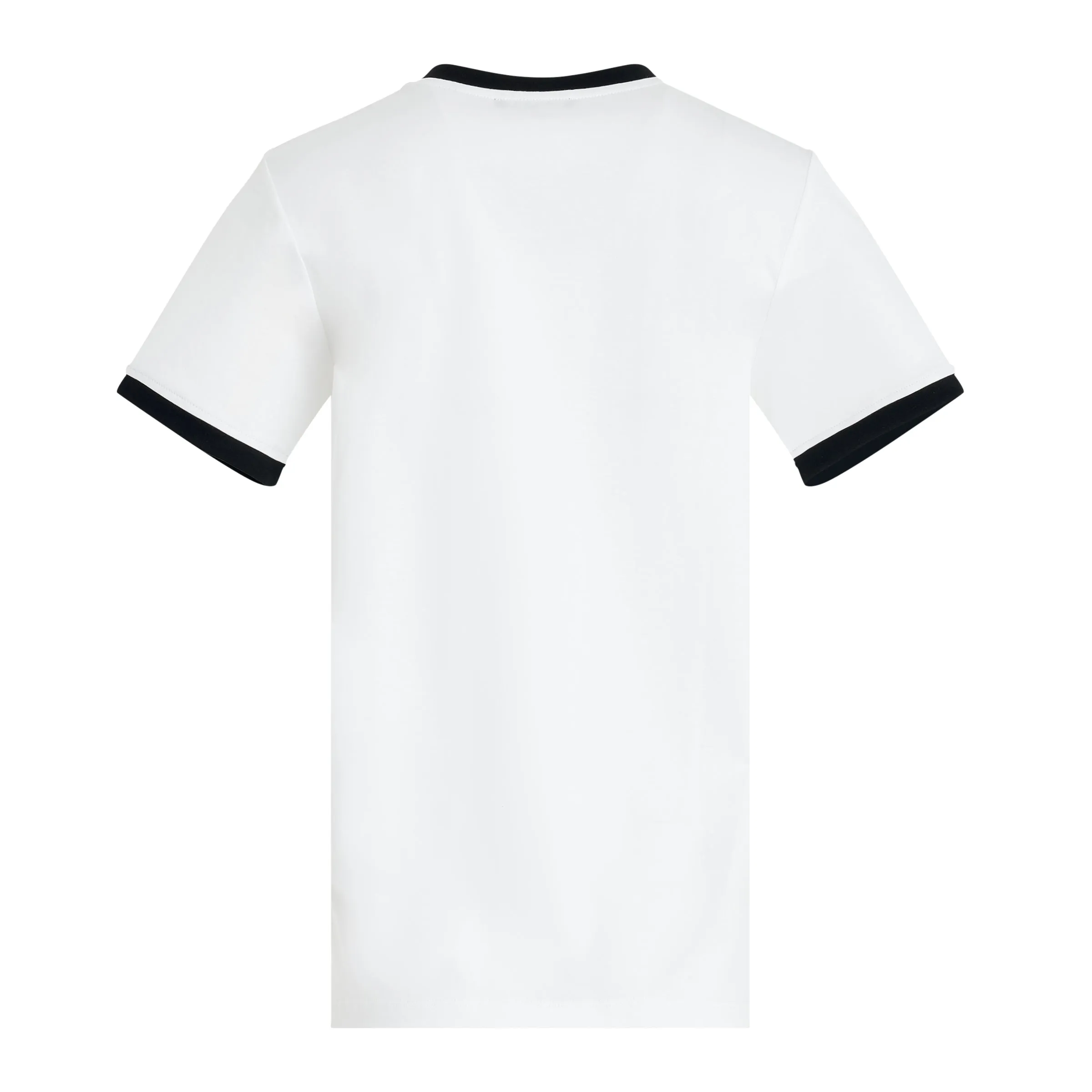 3 Button Balmain Print Bicolour T-Shirt in White/Black sold by MARAIS product image thumbnail 4