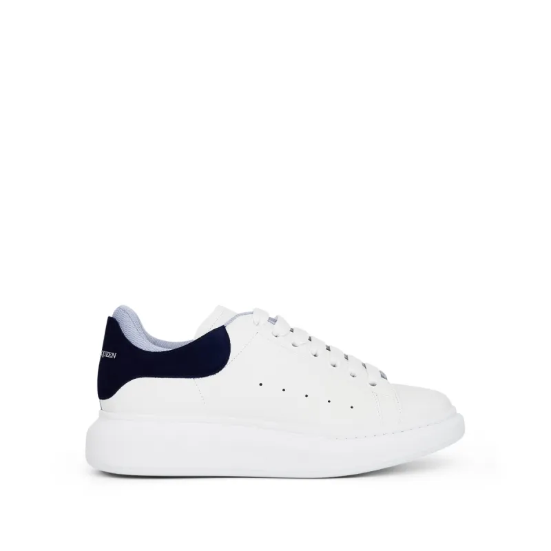 Larry Double Heel Sneaker in White/Navy/Blue sold by MARAIS