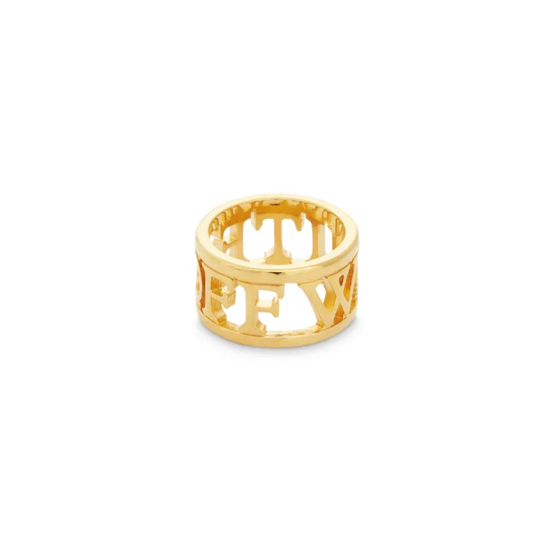 Logo Ring in Gold sold by MARAIS