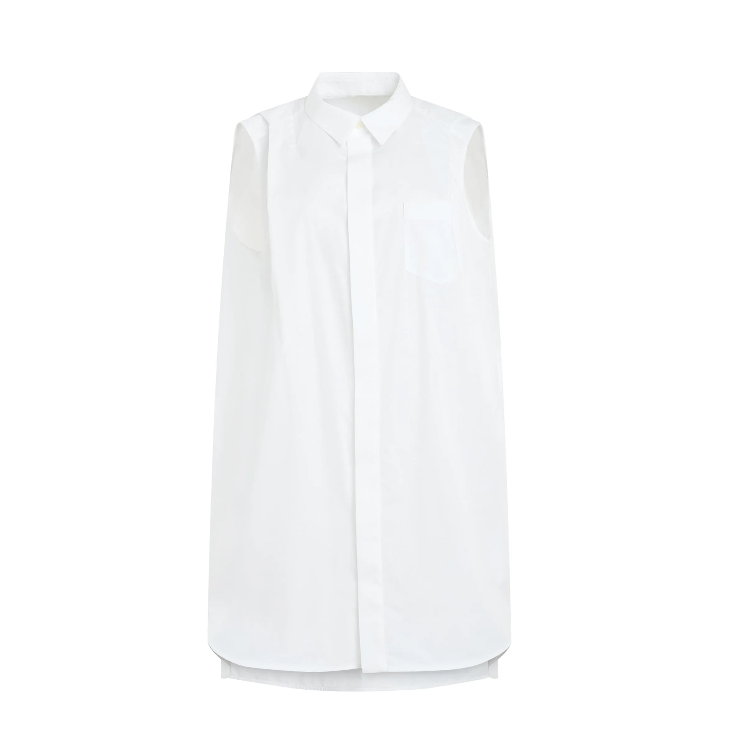 Cotton Poplin Shirt Dress in Off White sold by MARAIS