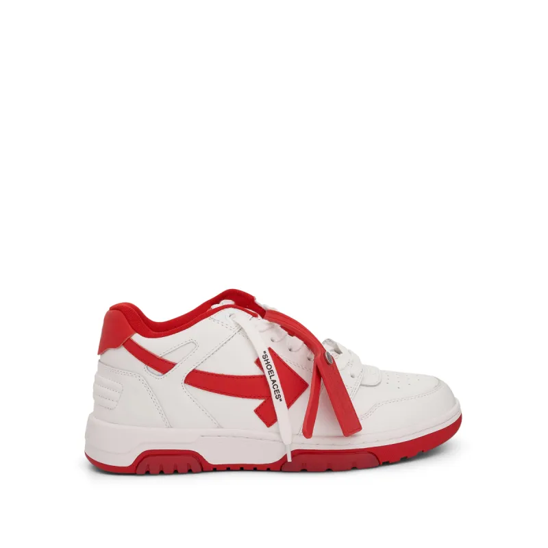 Out Of Office Leather Sneaker in White/Red sold by MARAIS