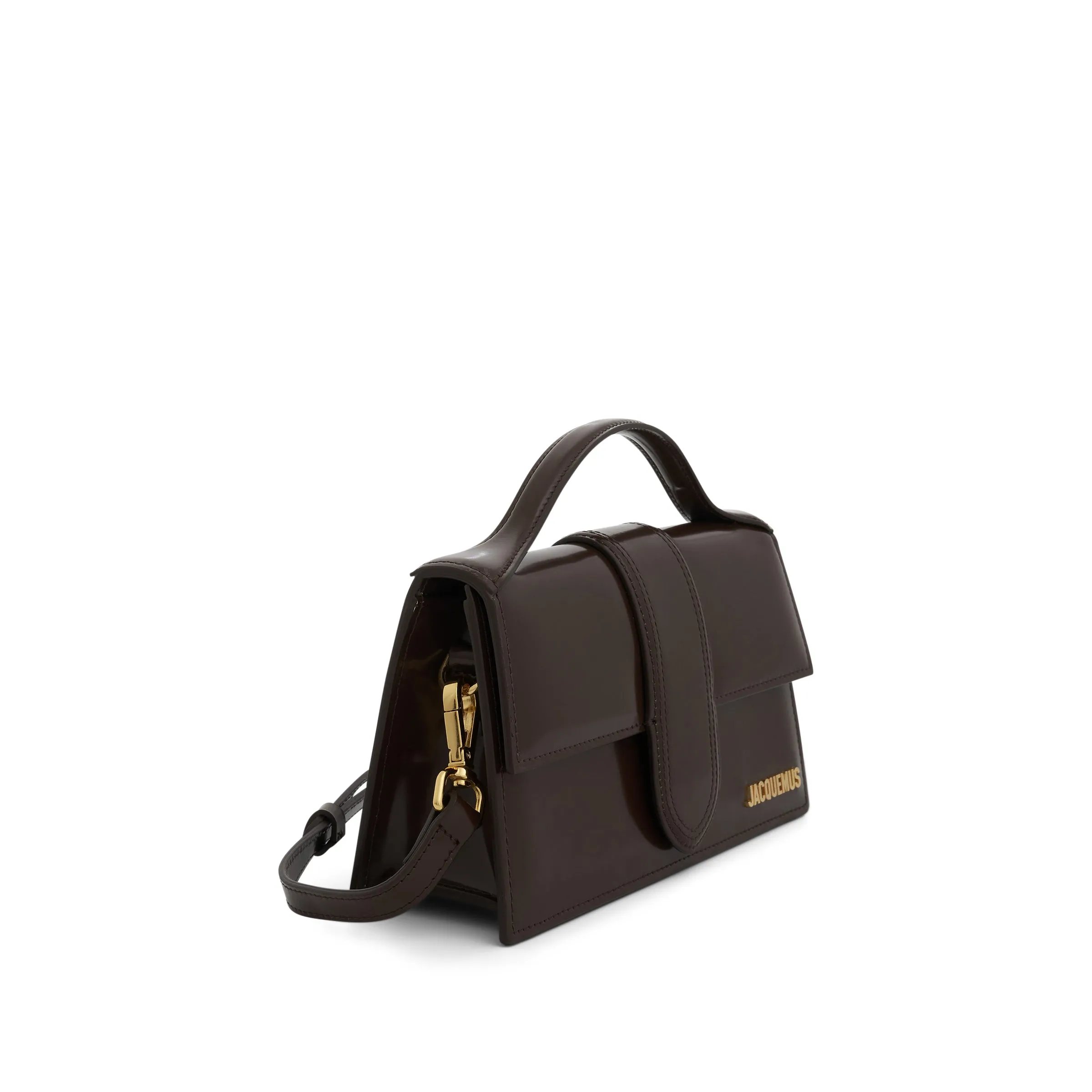 Le Grand Bambino Patent Leather Bag in Midnight Brown sold by MARAIS product image thumbnail 3