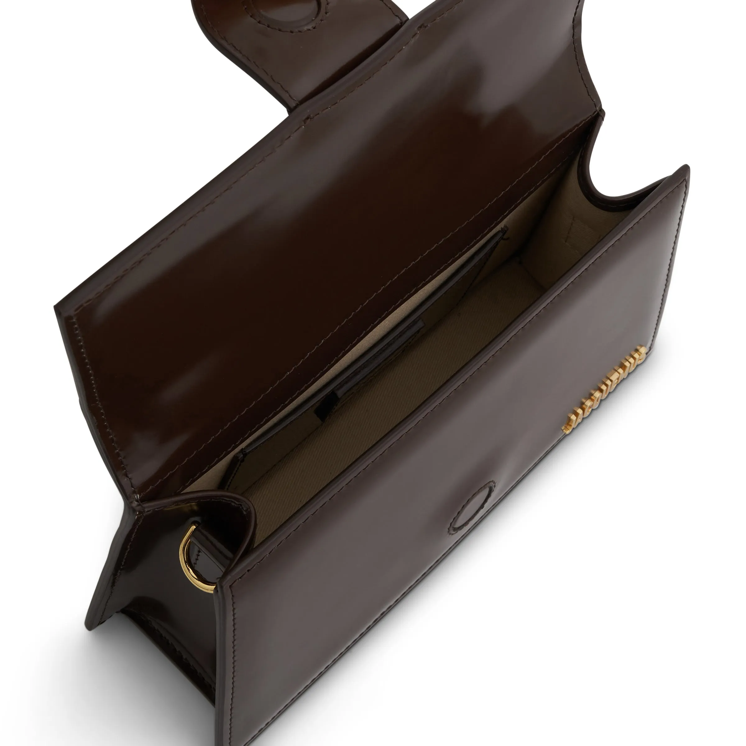 Le Grand Bambino Patent Leather Bag in Midnight Brown sold by MARAIS product image thumbnail 5