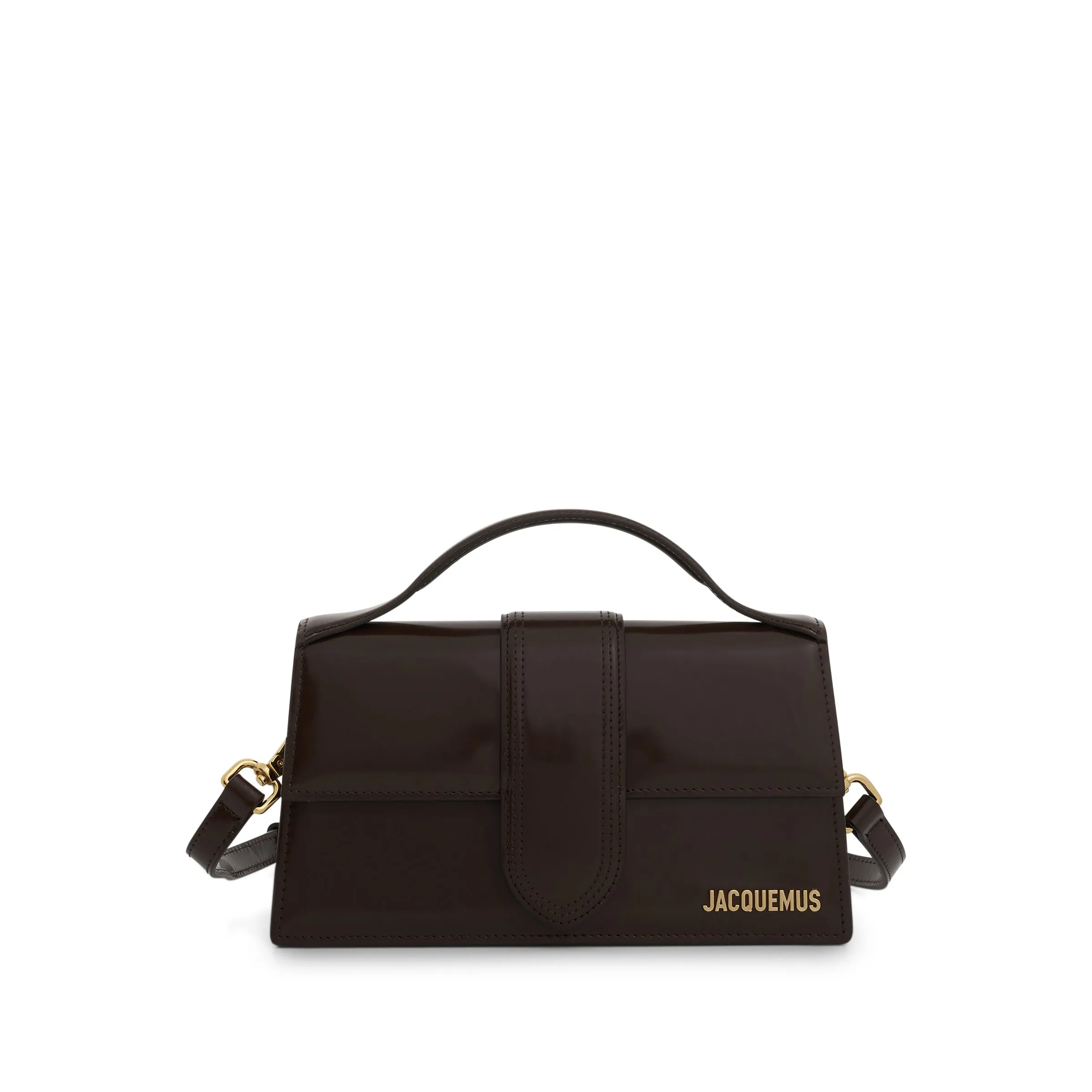 Le Grand Bambino Patent Leather Bag in Midnight Brown sold by MARAIS product image thumbnail 2