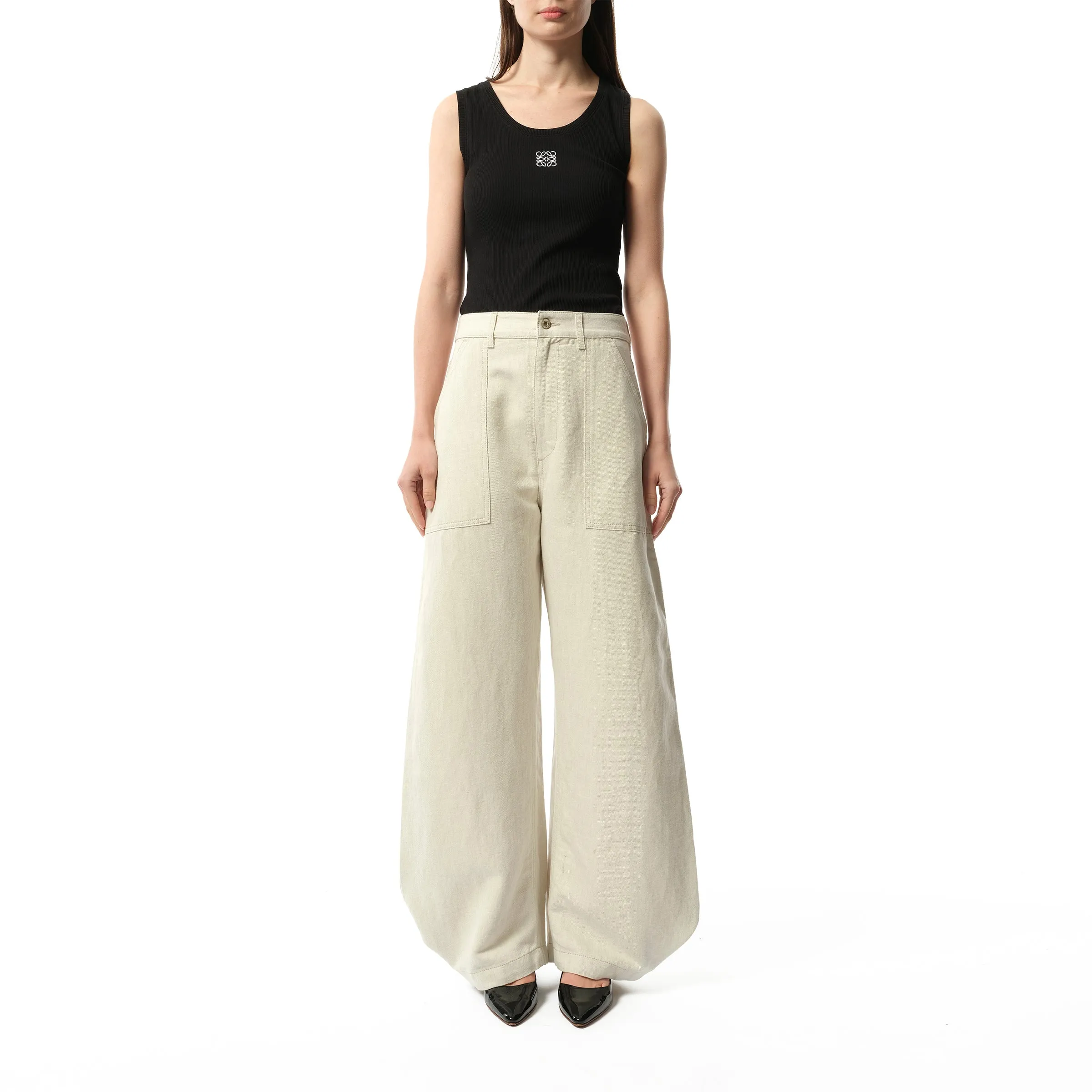 Balloon Trouser AF in Ecru sold by MARAIS product image thumbnail 4
