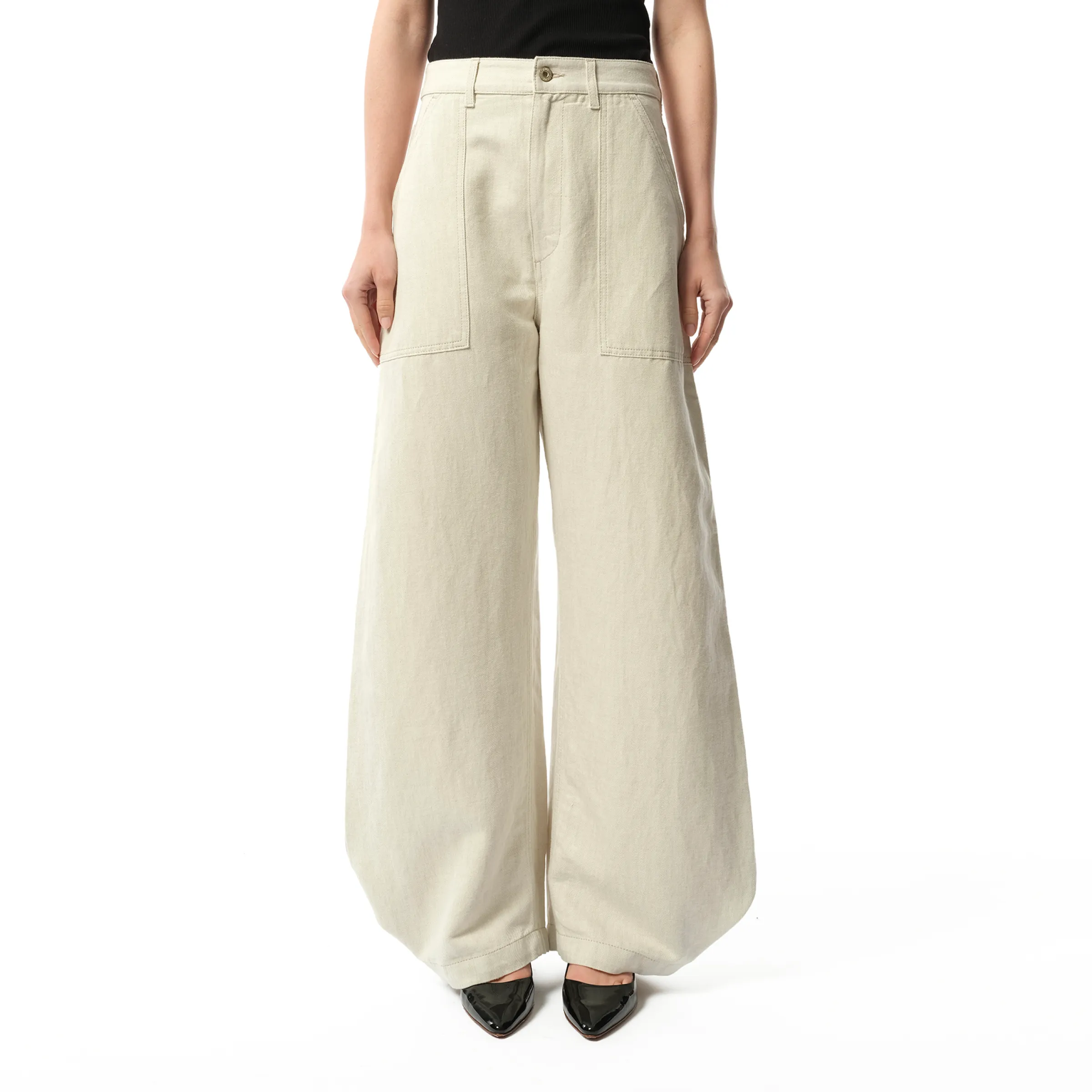 Balloon Trouser AF in Ecru sold by MARAIS
