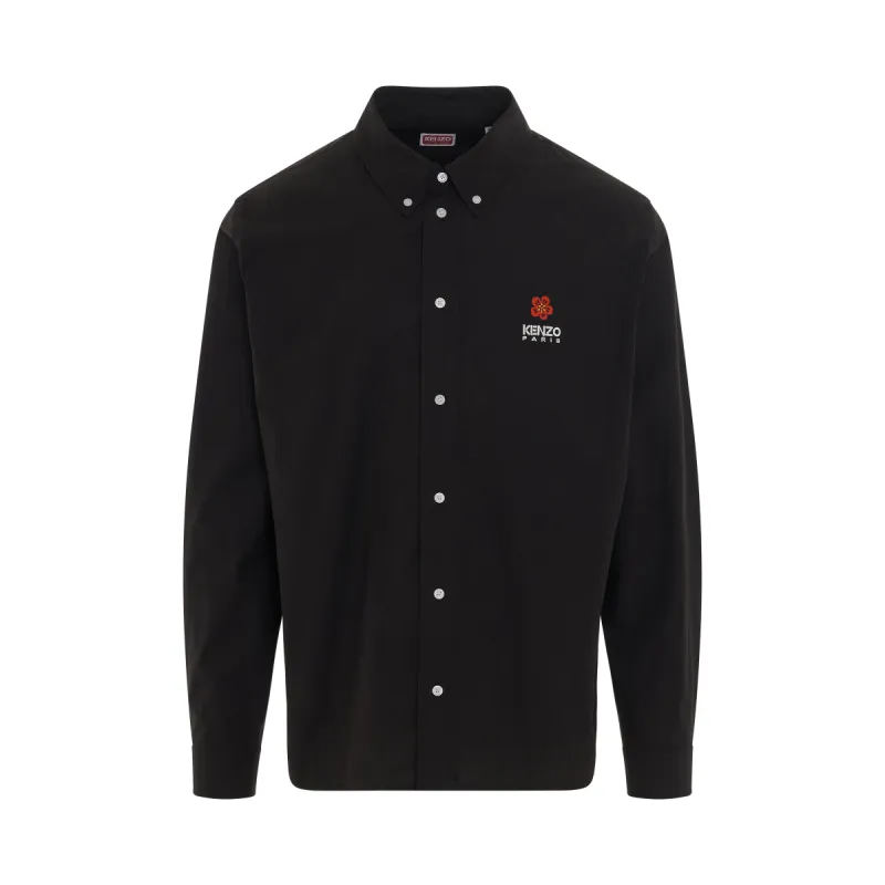 Boke Flower Crest Casual Shirt in Black sold by MARAIS