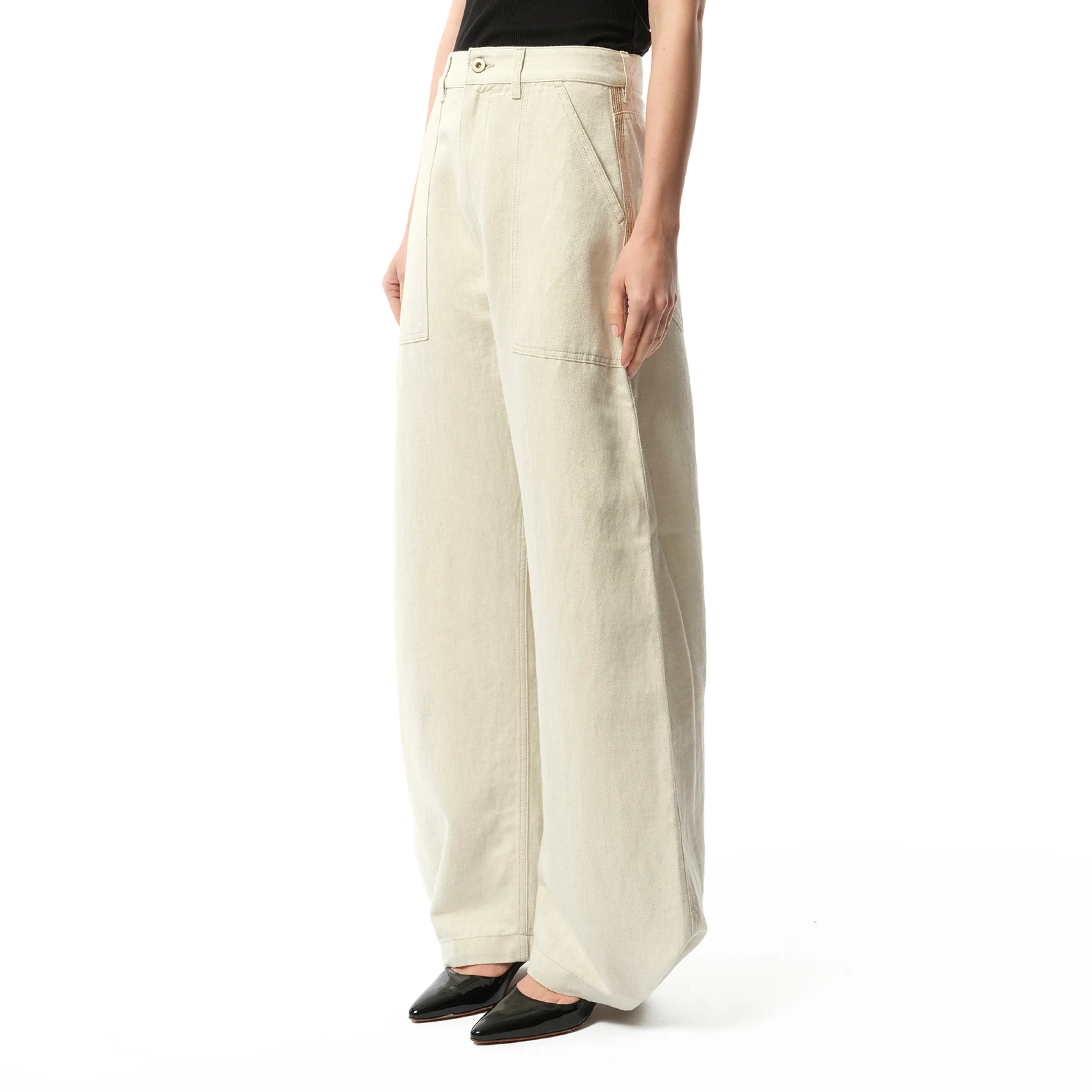 Balloon Trouser AF in Ecru sold by MARAIS product image thumbnail 5