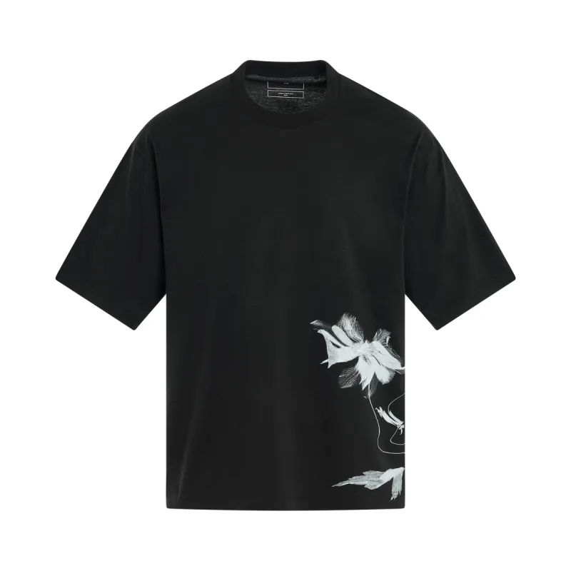 Flower Graphic T-Shirt 2 in Black made by Y-3