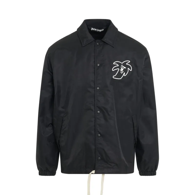 "Hunter" Print Coach Jacket in Black sold by MARAIS