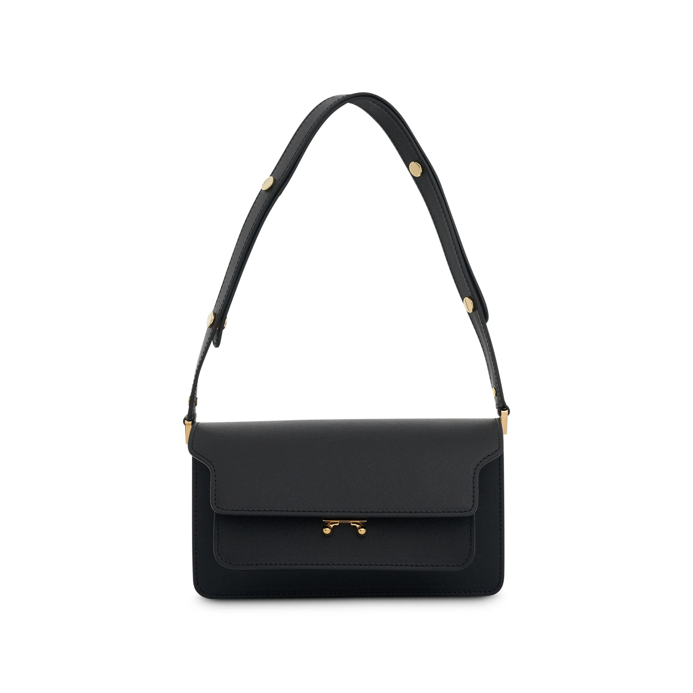 Trunk EW Saffiano Leather Bag in Black sold by MARAIS