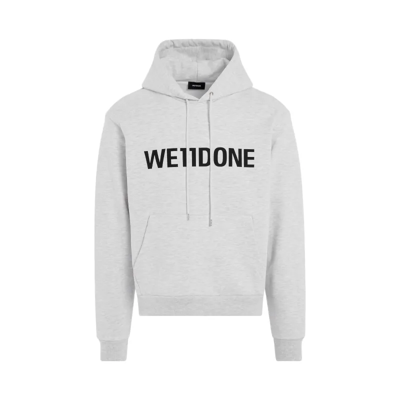 Basic Logo Fitted Hoodie in Grey sold by MARAIS