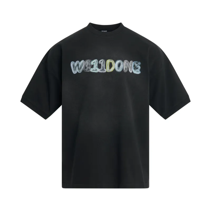 Heavenly Logo Print T-Shirt in Black sold by MARAIS