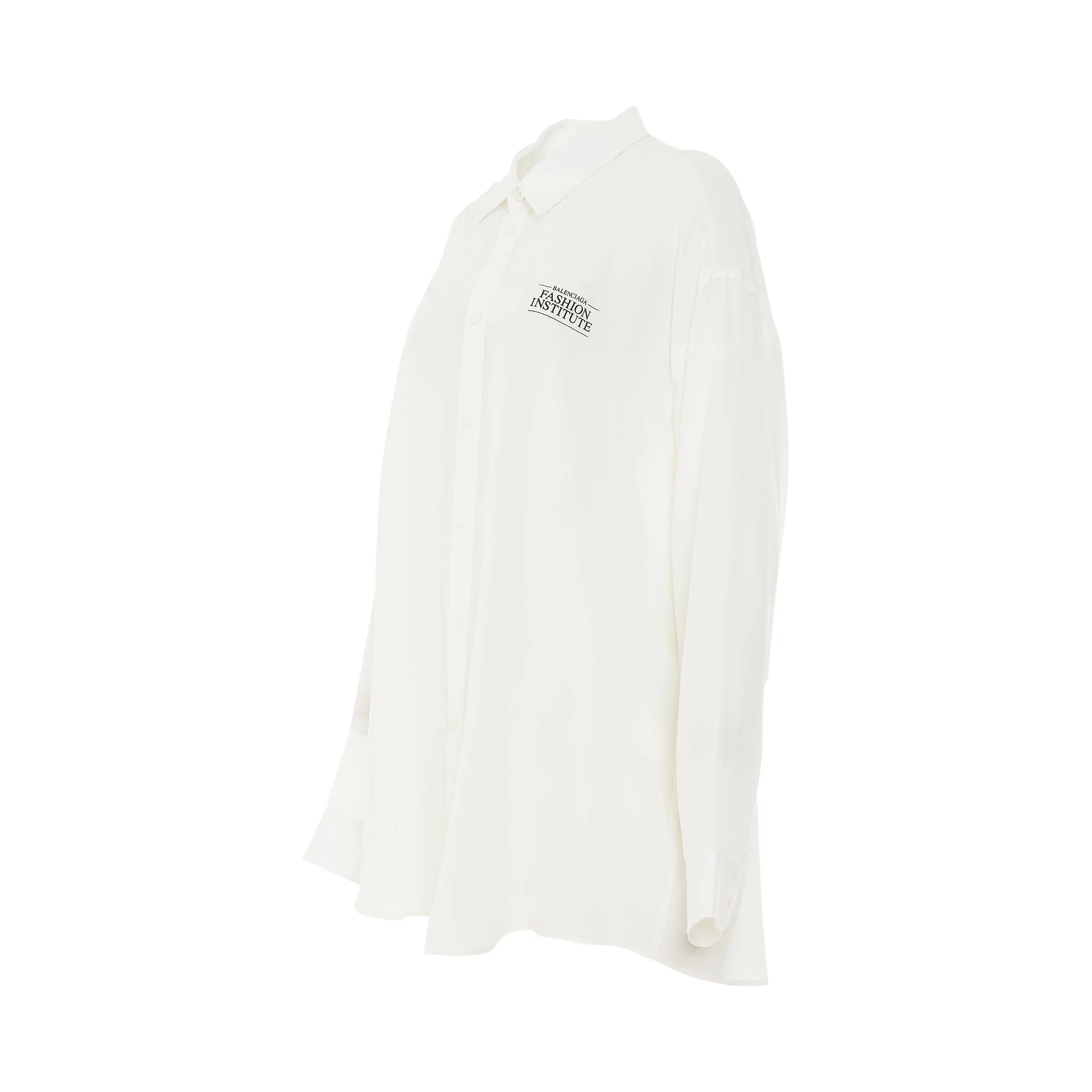 Light Silk Crepe Fluid Blouse in White sold by MARAIS product image thumbnail 2